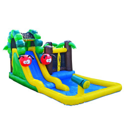 Caterpillar water slide/bounce house combo